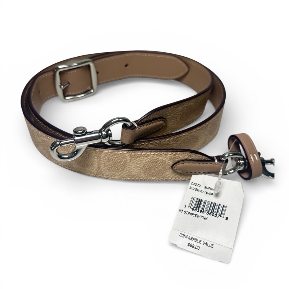 Coach Sand/Taupe Adjustable Convertible Strap NWT